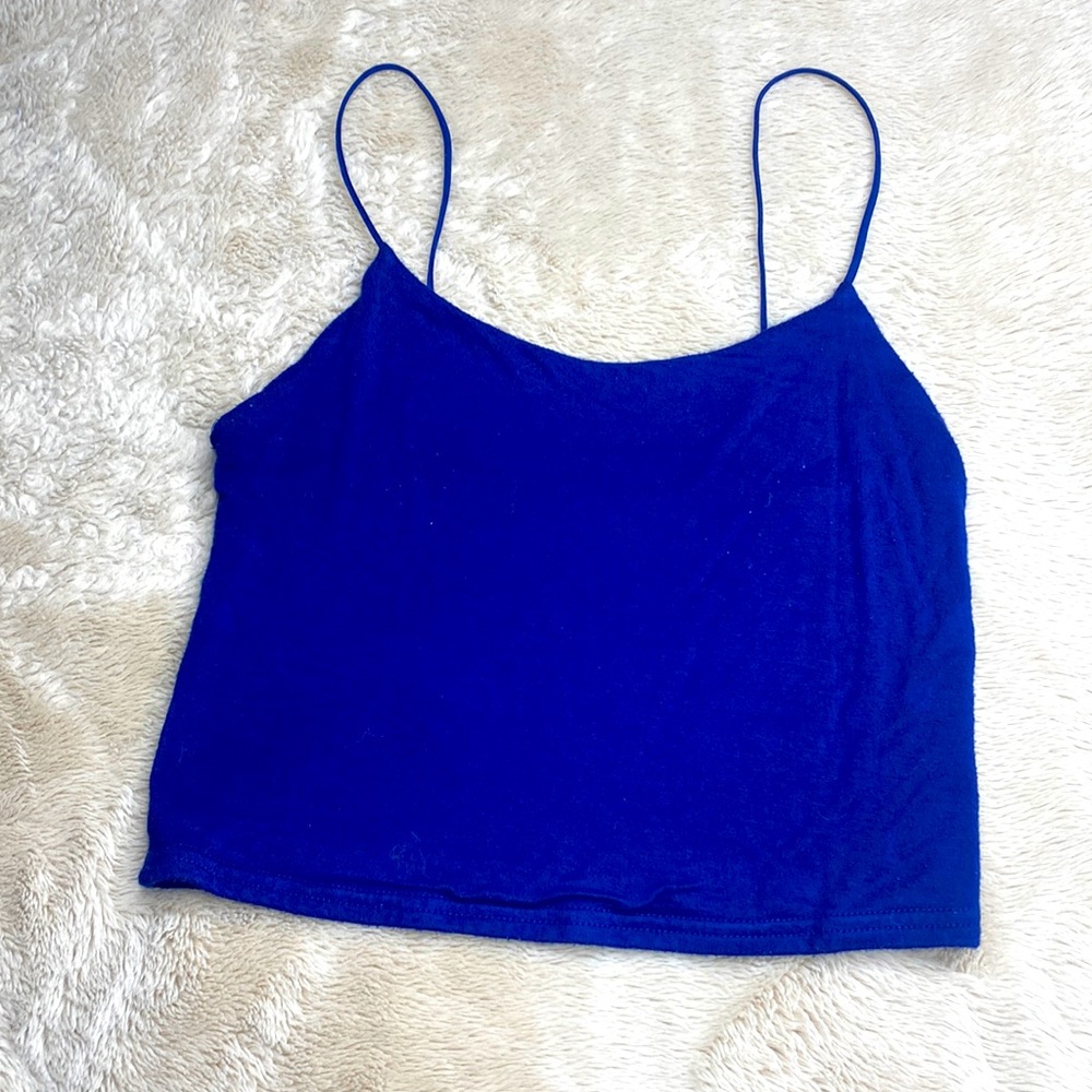Pacsun medium blue string crop top